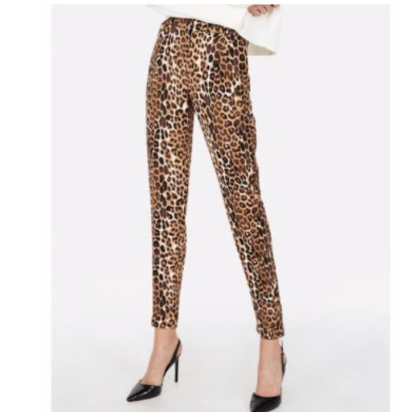 high waisted leopard pants